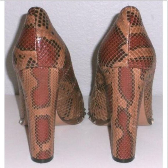 Valentino Python Snake Soul Rockstud Pump Heel 40 - Picture 5 of 9